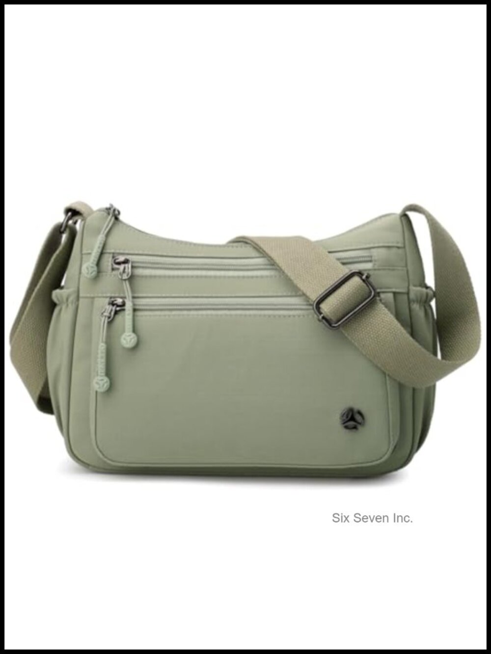 Nylon Multi Pocket Crossbody Bag Waterproof Lightweight Travel Purse